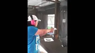 Becca Shooting her first 9mm