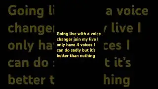 I got a voice changer :) #voice #fyp #live