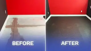 New Home Gym Install: Laying Down Black & Red Rubber Flooring from Start to Finish