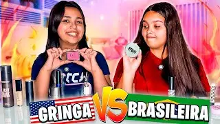 TESTANDO make GRINGA e BRASILEIRA 😱 deu MUITA diferença!