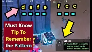 Pattern match puzzle Fortnite Fortbyte 28 / Fortbite 28 | Pattern match puzzle outside a desert