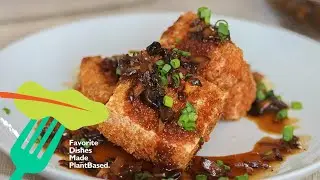 Tofu Steak in Mushroom Sauce | PlantBased & More