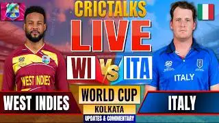 🔴 WI vs ITA Live Match Today T20 World Cup 2026, 2nd Innings, Cricket Live Scores & Commentary