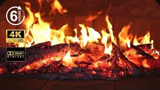 FIREPLACE 4K (no adv). Relaxing and cozy Fireplace, Crackling Fire Sound #fireplace