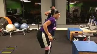 La'Keisha Sutton aka Fan Favorite Works Out with Marcus Eddy