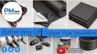 Insulation of copper pipe  ( PMTECH ) VRV / VRF  #airconditioning #hvac #pmtech