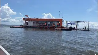 Gas Station in the Middle of the River - Amazon Rainforest