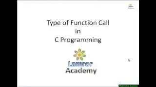 C Tutorial 35 : Type of Function in C Program