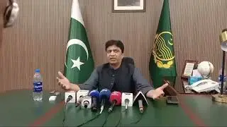 Commissioner Multan Rana Amir Karim talks to the media during his visit to Borewala.