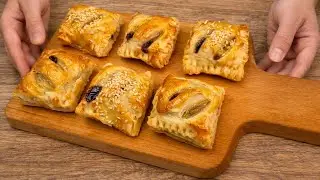Bakery-Style Banana Nutella Puff Pastry | Crispy, Flaky & Irresistible you can bake at home
