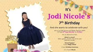 Jodi Nicole&rsquo;s 7th Birthday at Magic Planet, Wafi Mall, Dubai