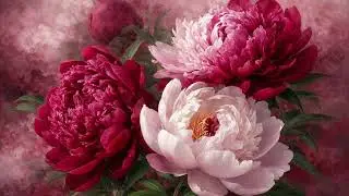 Vintage Peonies | Floral TV Art for Samsung Frame, LG OLED & Sony Bravia (2h 4K)