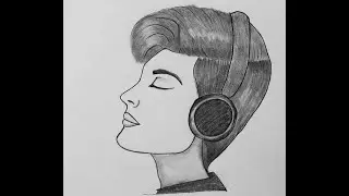 How to draw a Boy with headphone / Boy Drawing / Easy Pencil drawing / Easy Drawing ideas / #130