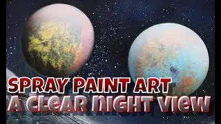 Spray Paint Art: A Clear Night Sky