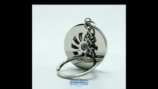 Breloc metalic pentru sublimare forma cerc Spinner (37mm*100mm)
