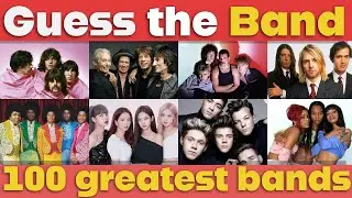GUESS THE BAND BY PHOTO 🎸 100 GREATEST BANDS | Music Quiz