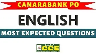 Canara Bank PO English MT 39 | Most Expected Questions, Preparation Plan