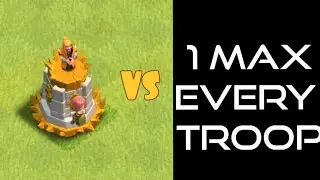 Max Super wizard tower vs every single max troops challenge 😍