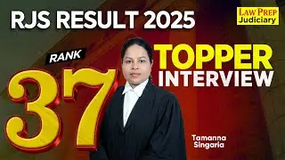 RJS 2025 Topper: Tamanna Singaria (AIR 37) 🏆 Preparation Strategy & Success Story