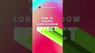 Creating Long Shadow Effect for Text 💡#Shorts