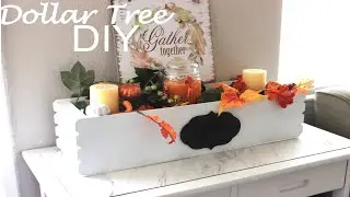 DOLLAR TREE DIY|FLOWER BOX CENTERPIECE|FALL DECOR 2018 |FARMHOUSE DECOR