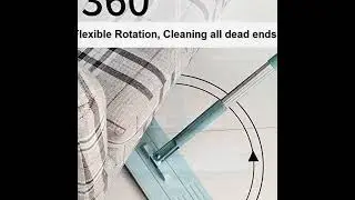 Upgraded Hands-Free Squeeze Microfiber Flat Spin Mop | short & fast idea