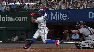 Rougned Odor Home Run Swing - 2020 HR #1