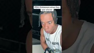 POV: Кикбоксеры во время спарринга с боксером