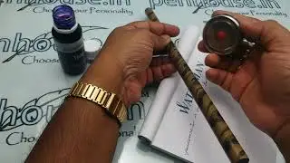 Gama Brown Double End Fountain Pen Brown Ebonite Fountain Pen writing and review