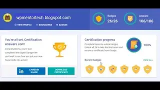 Google Digital Garage 1-26 Module with Assessment Exam Answers 2020 | WordPress Mentor