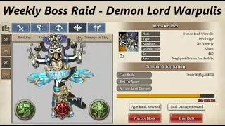 Weekly Boss Raid #59 - Warpulis / Tree of Savior
