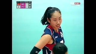 110921 2011아시아 여자배구선수권 대한민국vs북한 3세트