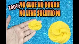 NO CONTACT LENS SOLUTION NO GLUE SLIME RECIPE!! at home!!