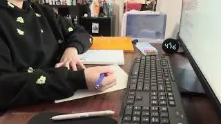STUDY WITH ME 1hr | Background noise, no music, no break | ASMR | real time｜motivation