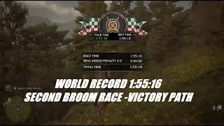 Hogwarts Legacy - WORLD RECORD Second Broom Race 1:55:16 ( 1 UPGRADE)
