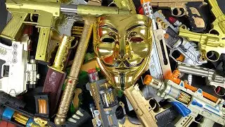 War Toy Guns - Mix Gold and Silver Weapons - BB Guns - Lighter Weapons