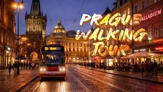 Prague Evening Walking Tour 4K | Vltava Riverside & City Center | 🇨🇿 Czech Republic