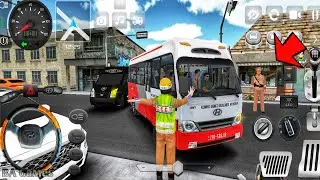 MiniBus Simulator Vietnam #1 Traffic Police Caught Red light Crossing Mini bus! - Bus Game  #vietnam