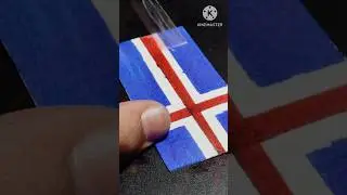 MAKING ICELAND 🇮🇸 FLAG Which🤔 Flag Is Next! Comment 👇#shorts #drawing