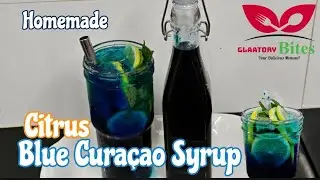 Простой домашний сироп Citrus Blue Cura&ccedil;ao