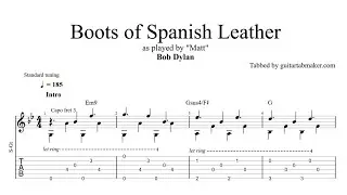 Boots of Spanish Leather TAB (Guitar Pro) fingerpicking acoustic guitar tabs