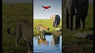 Shocking Moment &ndash; Drone Traps Cheetah in Air Net! | #Shorts
