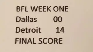BFL 2024 Week One