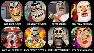 ESCAPE BOB THE DENTIST, ESCAPE MR  STINKY DETENTION, GREAT SCHOOL BREAKOUT, RUN FROM GRANDPA #roblox