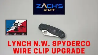 Lynch NW Pocket Clip Upgrade  ~ Spyderco Para 3 Lightweight (wire clip)