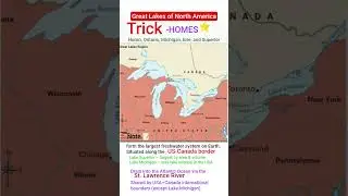 Great Lakes of North America #upsc #map #mpsc #ias #currentaffairs #news #viral #america #canada