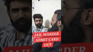 Jail WARDER ADMIT CARD Out