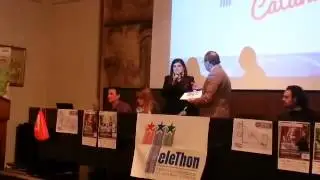 Assia La Rosa ricerve gli attestati Telethon per I Press