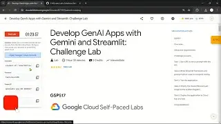 Develop GenAI Apps with Gemini and Streamlit Challenge Lab #qwiklabs #GSP517