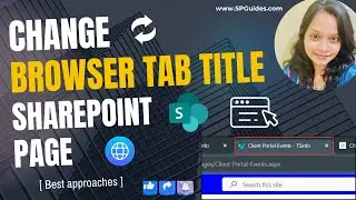 Как изменить заголовок вкладки браузера на странице SharePoint | SharePoint: изменение заголовка ...